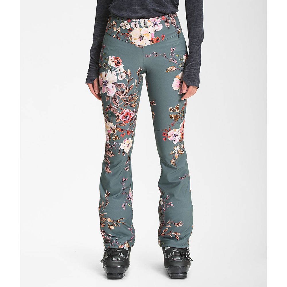 The North Face Pants Womens Australia - The North Face Snoga Green Flower (IOZ-451782)